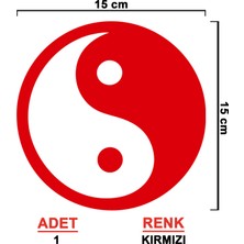 Sönmez Sticker Yin Yang Sticker - Iyilik ve Kötülük Sticker - Oto Sticker - Araba Sticker - Araç Sticker