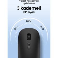 Daxi MX200 Business Sessiz Kablosuz Mouse 2.4ghz Wireless - Ayarlanabilir Mouse Hassasiyeti - Tak Çalıştır