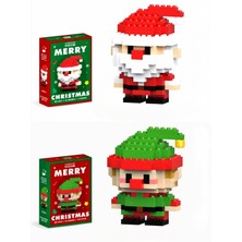 DEK Toy Store Yılbaşı Özel Seri Noel Baba ve Yardımcısı Elf Figür 3D Yapboz Puzzle Hediye Hobi