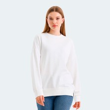 Slazenger VIRTUE IN Kadın Oversıze Beyaz Sweatshırt