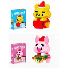 DEK Toy Store Bricks Yeni Yıl Özel Seri Winnie The Pooh - Piglet Figür Yapı 3D Blokları Yapboz Puzzle