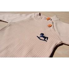 Baby Net 2 Düğmeli At Baskılı Bebek Takımı