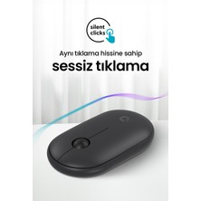 Daxi MX300 Mobile Pro Sessiz Kablosuz Mouse Bluetooth ve 2.4ghz Wireless Bağlantı