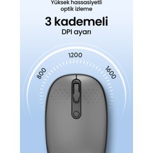 Daxi MX400 Prime Pro Sessiz Kablosuz Mouse Bluetooth ve 2.4ghz Wireless Bağlantı - Ayarlanabilir Dpı