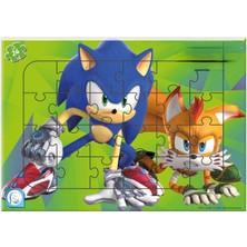 Sonic  Frame Puzzle 2ADET 24PARÇA+1 ADET48 Parça