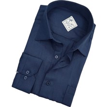 Gömlek Galerisi Klasik Rahat Kesim Düz Uzun Kollu Erkek Gömlek