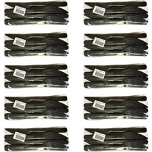 Omeyva Siyah Plastik Bıçak - Parti Davet Piknik Yemek Bıçağı - 18  cm . - 100'LÜ 10 Paket