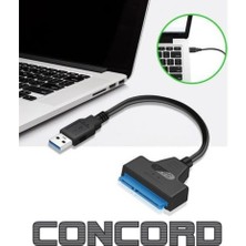 Concord C-588 2.5 3.5 Inç Sata 3.0 HDD SSD Harddisk Çevirici Dönüştürücü Disk Kablosu