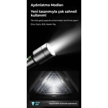 Philips SFL1236 3W 300 Lümen Şarj Edilebilir LED El Feneri Siyah | Ultra Hafif, 3 Işık Modlu (200MT Menzil, IP44 Su Geçirmez) (Ramwhite Garantili)