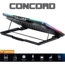 Concord C-886 USB Notebook Soğutucu Rgb Fanlı Stand 9-17 I?nç Uyumlu