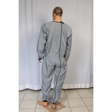 Brediawro Ribanalı Demans Tulumu Hasta Bakım Kıyafeti Hasta Tulumu - Medıum