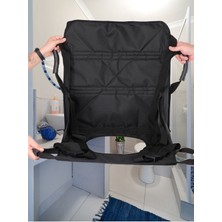 Brediawro Hasta Taşıma Kaldırma Banyo ve Tuvalet Koltuğu Omuz Destek Aparatlı Siyah