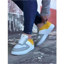 Wagoon WG011 Beyaz Sarı Erkek Casual Ayakkabı