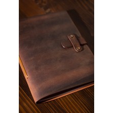 Hi Leather El Yapımı Gerçek Deri A5 Defter Ajanda