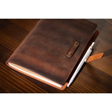 Hi Leather El Yapımı Gerçek Deri A5 Defter Ajanda