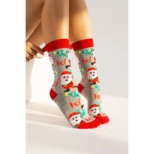Nixora 5'li Christmas Noel Temalı Unisex Yılbaşı Çorabı Kutusu