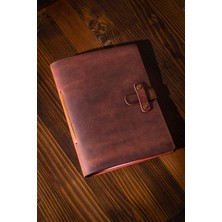 Hi Leather El Yapımı Gerçek Deri A5 Defter Ajanda