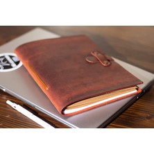 Hi Leather El Yapımı Gerçek Deri A5 Defter Ajanda