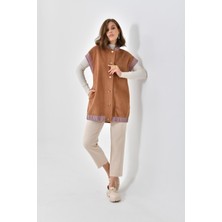 Ftz Women Kadın Kaşe Yelek Camel