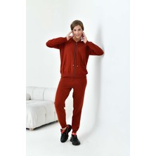 Garmi Kadın Fermuarlı Ikili Takım Kiremit