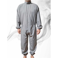 Brediawro S - Uzun Kollu Ribanalı Demans Tulumu Hasta Bakım Kıyafet Terletmez %100 Pamuk Kumaş