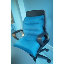 Brediawro Mavi Renk Ortopedik Ofis Koltuğu Minderi - Misafir Koltuğu Sandalyesi Minderi Sırt Desteği