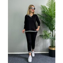 Sosostyle Kadın Yeni Sezon Uzun Kollu Ribana Detay Ikili Takım