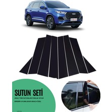 Car Pazar Chery Tiggo 8 Pro Sutun Seti Piano Black Parlak Siyah Kapı Sutunu