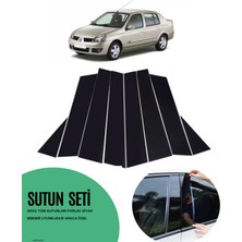 Car Pazar Renault Symbol 2009-2012 Sutun Seti Piano Black Parlak Siyah Kapı Direk Kaplaması