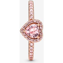 Hector Co Jewellery Işıltılı Yüksek Kalp Taşlı Yüzük