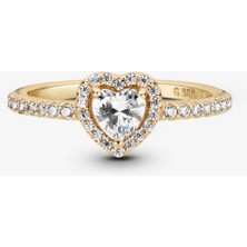 Hector Co Jewellery P.yükseltilmiş Kalp Yüzük Gold Renk