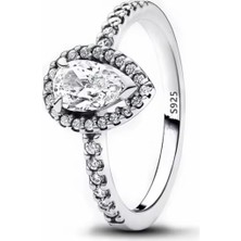 Hector Co Jewellery Işıltılı Armut Kesim Yüzük