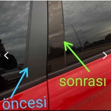 Car Pazar Renault Clio 4 Arka Kelebek Cam Olan Için Sutun Seti Piano Black Parlak Siyah Kapı Sutunu