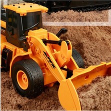 1:24 49 Mhz Uzaktan Kumandalı Şarjlı 6 Kanallı Dozer Kepçe Iş Makinası Oyuncağı