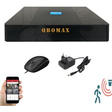 Qromax 3 Kameralı Set - Hareket Algılayan Gece Görüşlü 5 MP Sony Lensli FullHD Güvenlik Kamerası Seti 5136-9004