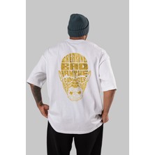 ankhises Breaking Bad Arka Baskılı Beyaz Oversize T-Shirt  Erkek Kadın Bisiklet Yaka