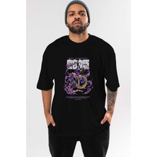 ankhisesBoa Hancock Anime Ön Baskılı Siyah Oversize T-Shirt Erkek Kadın