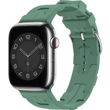 Techno Guru Apple Watch 44MM Kordon Silikon Yapılı Metal Tokalı KRD92
