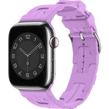 Techno Guru Apple Watch 44MM Kordon Silikon Yapılı Metal Tokalı KRD92
