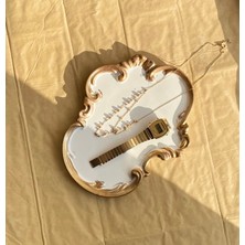 Hommark Dantel Kabartmalı Gold Eskitmeli Vintage Takı Tabağı Beton 20X16 Yaldızlı Takı Tepsisi Geniş Altlık