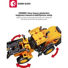 Sembo Block Sany Lisanslı Kepçe 896 Parça Yapı Blokları LEGO ile Uyumlu (712016)