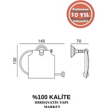 Çelik Banyo Paslanmaz Pirinç Ottoman Jule Kapaklı Kağıtlık