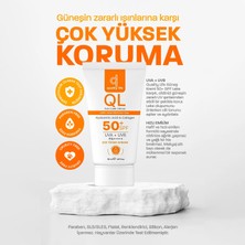 Quality Life Ql Yüz Güneş Kremi Su Bazlı Leke Karşıtı 50+ Spf Hyaluronik Asit ve Collagen 50 ml Uva + Uvb Çok Yüksek Koruma 50 Faktör