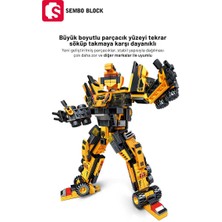 Sembo Block Sany Lisanslı 6'sı 1 Arada Mühendislik Robotu 583 Parça Yapı Blokları LEGO ile Uyumlu (712009-712014)