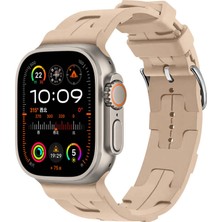 Techno Guru Apple Watch Ultra 49MM Kordon Silikon Yapılı Metal Tokalı KRD92
