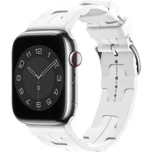 Techno Guru Apple Watch 44MM Kordon Silikon Yapılı Metal Tokalı KRD92