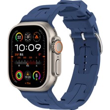 Techno Guru Apple Watch Ultra 49MM Kordon Silikon Yapılı Metal Tokalı KRD92