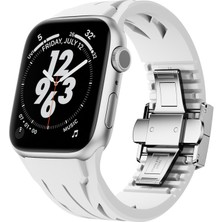 Techno Guru Apple Watch 44MM Kordon Metal Tokalı Kesilebilir Silikon KRD-127