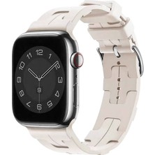 Techno Guru Apple Watch 44MM Kordon Silikon Yapılı Metal Tokalı KRD92