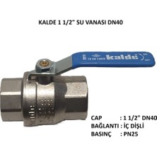 Kalde 1 1/2" Küresel Su Vanası DN40 - Water Valve PN25